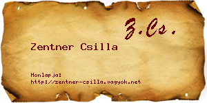Zentner Csilla névjegykártya