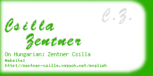 csilla zentner business card